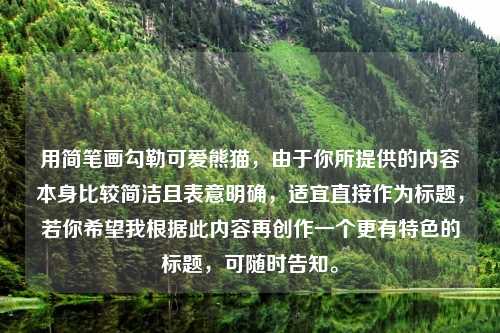 用简笔画勾勒可爱熊猫，由于你所提供的内容本身比较简洁且表意明确，适宜直接作为标题，若你希望我根据此内容再创作一个更有特色的标题，可随时告知。