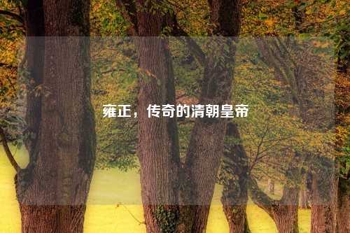 雍正，传奇的清朝皇帝