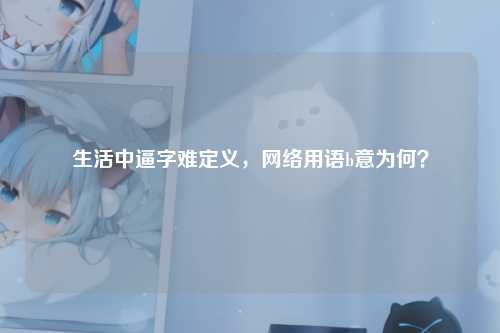 生活中逼字难定义，     用语b意为何？