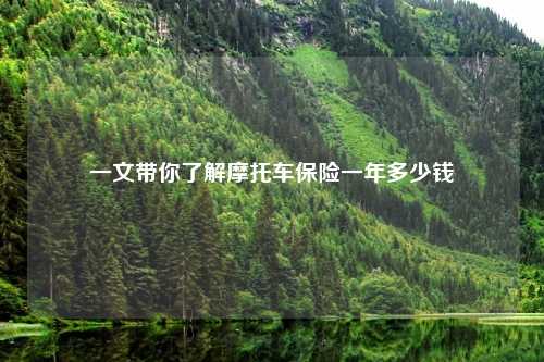 一文带你了解摩托车保险一年多少钱